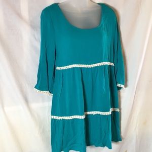 Bell Sleeve Tiered Baby Doll Dress